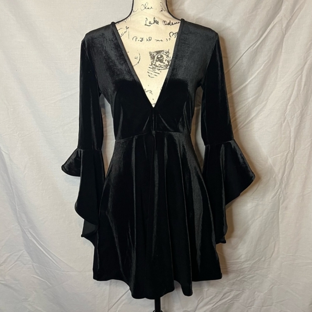 Black Velvet Gothic style Dress